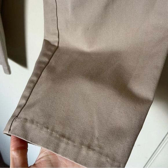 Vintage y2k khaki high waist relaxed fit trouser pants Sz 8 baggy fit - Picture 4 of 10